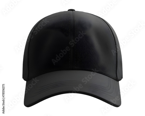 Black cap mockup isolated on transparent background