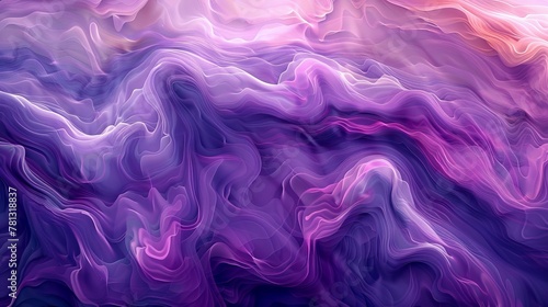 Abstract design with waves and fire in shades of Purple, Lilac, Petunia, Aubergine Gleam. Minimalist with maximum negative space. photo