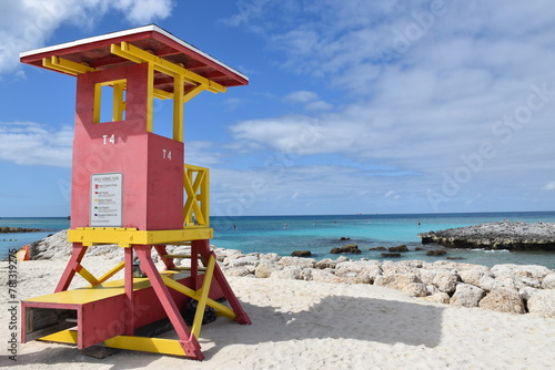A watchtower on the beach, Bahamas