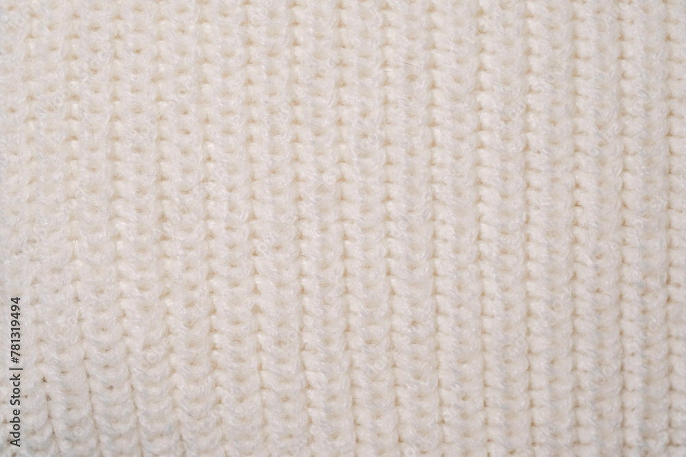 Close Up of White Knitted Material Close Up of White Knitted Material