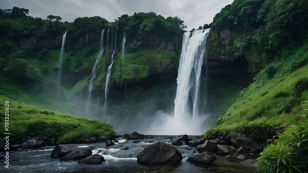 Fototapeta premium waterfall in the forest