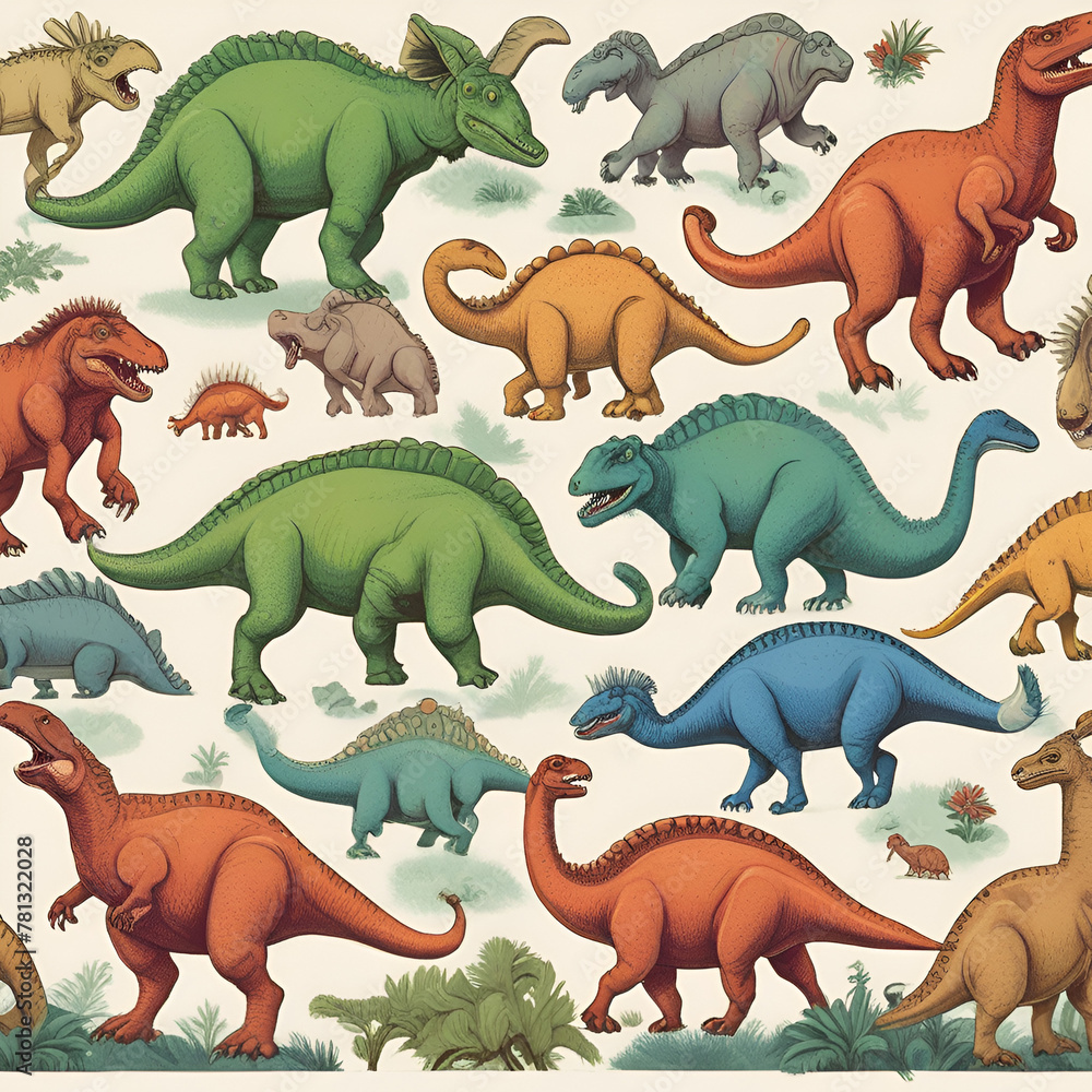 seamless pattern with dinosaurs seamless pattern with dinosaurs