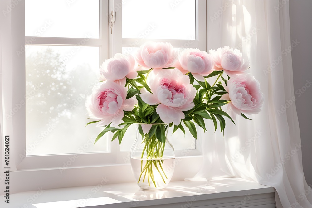 pink and white peonies flowers pink and white peonies flowers