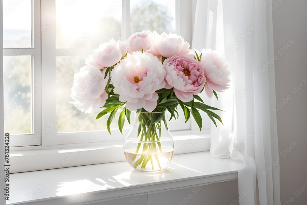 pink and white peonies flowers pink and white peonies flowers