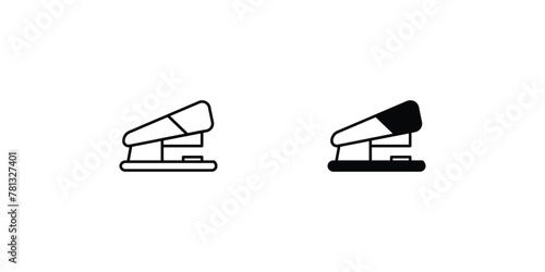 stapler icon with white background vector stock illustration
