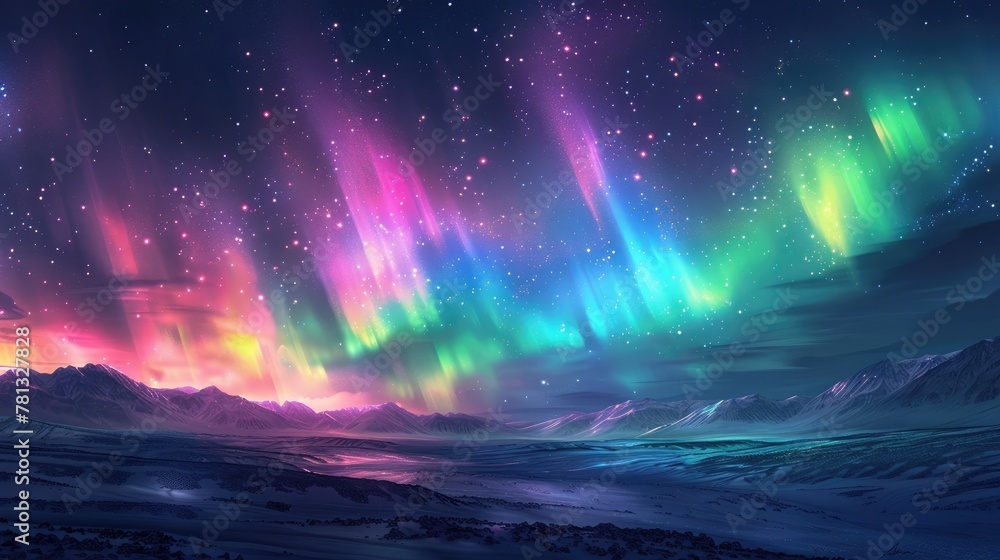 Captivating Aurora Borealis Lights up the Night Sky with Breathtaking Celestial Displays of Vibrant Color