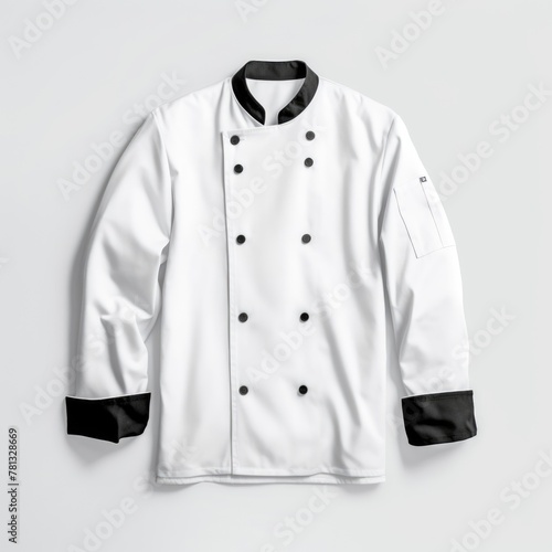 Mock up of chef uniform isolated on white background