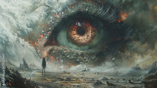 Eye-catching surreal artwork steals the spotlight in this captivating banner advertisement. photo