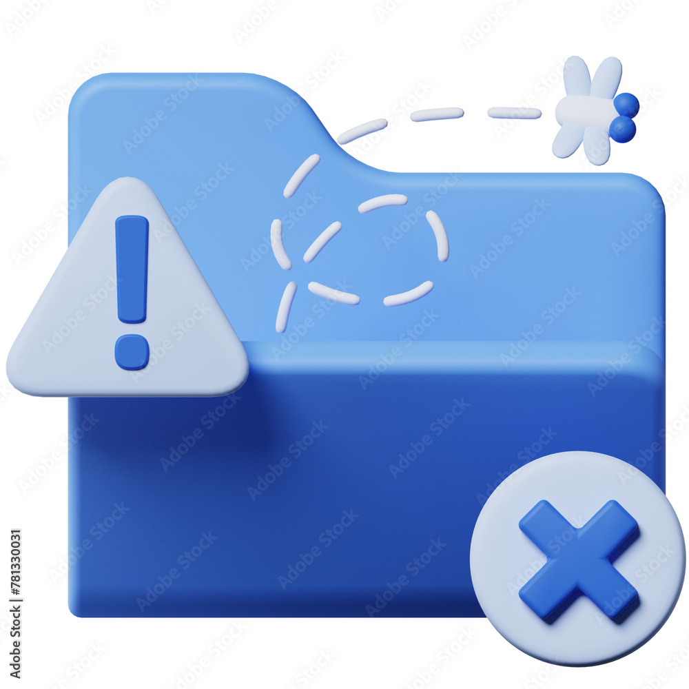 Obraz premium Folder Document Empty State System 3D