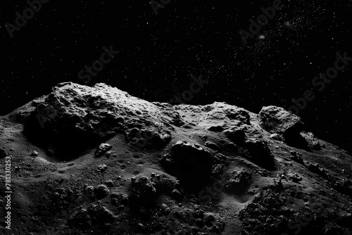 Asteroid in space photo