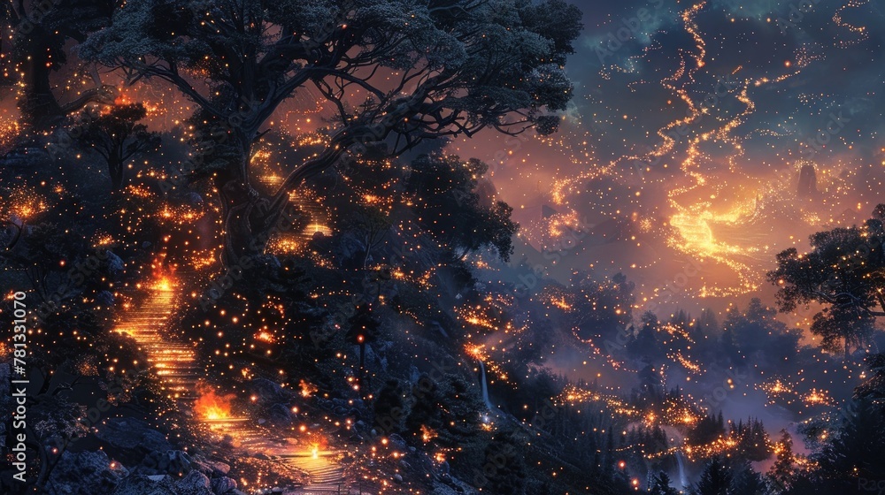 Ember s Enchanting Glow Illuminates the Mysterious Woodland Path