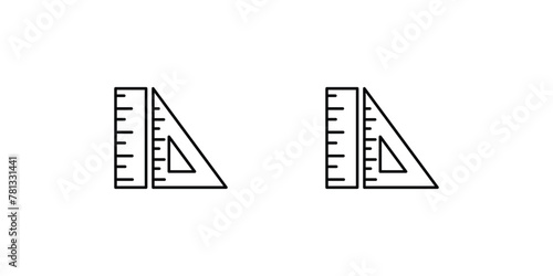 ruller icon with white background vector stock illustration photo