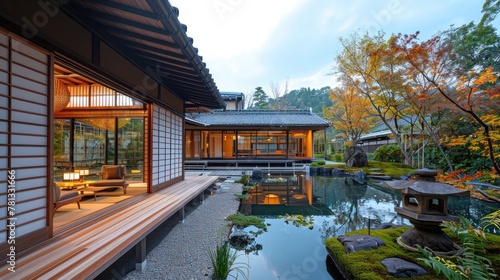 Traditional Japanese Ryokan Nestled in Nagano s Serene Countryside with Soba Noodle Culinary Delight © Sittichok