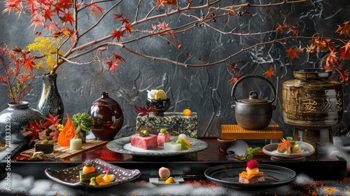 Refined Elegance of Kanazawa s Kaiseki Cuisine Exquisite Lacquerware Showcasing Seasonal Dishes and Rich Culinary Heritage