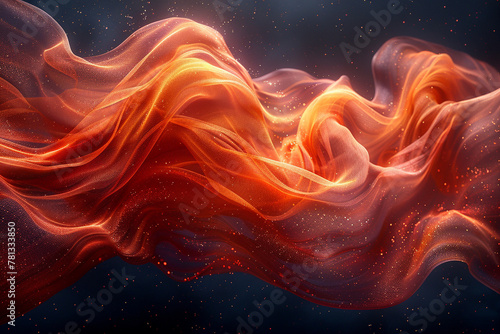 A dynamic wave in fiery red, igniting passion and creativity photo