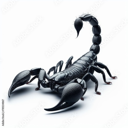 Image of isolated scorpion against pure white background, ideal for presentations 