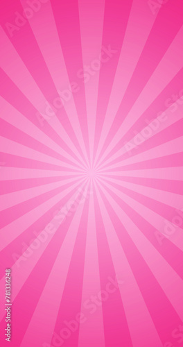 Abstract Pink Starburst Effect In Blank Vertical Vector Plain Background