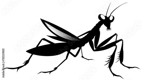 praying-mantis-silhouette vector illustration