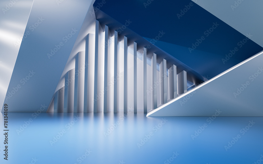 Abstract geometric interior structure, 3d rendering. Abstract geometric interior structure, 3d rendering.