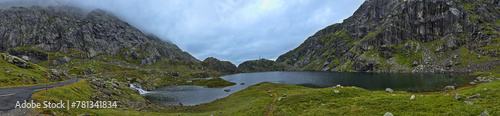 View of the lake Ekkjeskartjorna on the scenic route Ryfylke in Norway, Europe 