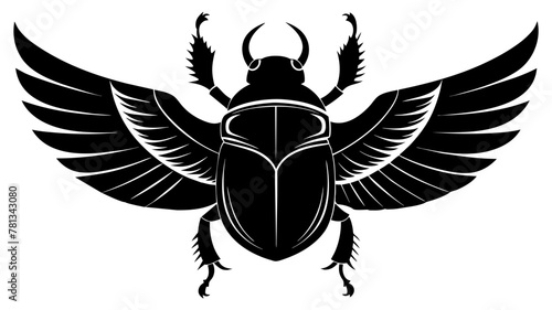 scarab silhouette vector illustration