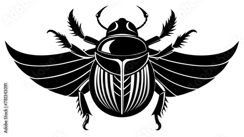 scarab silhouette vector illustration