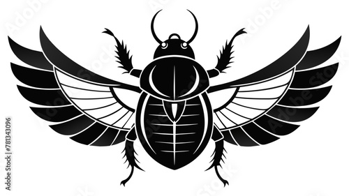 scarab silhouette vector illustration