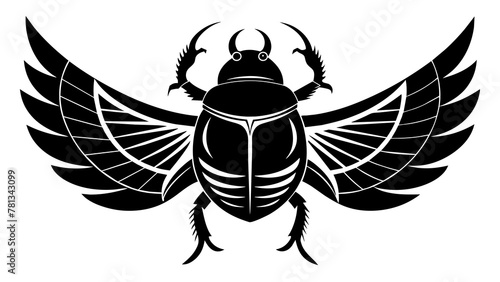 scarab silhouette vector illustration