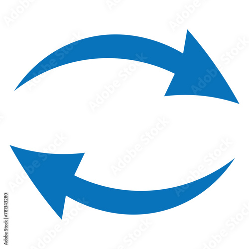 Blue-coloured sharing icon