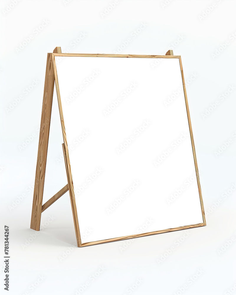 easel with blank canvas for mockup easel with blank canvas for mockup