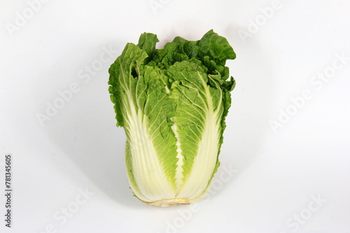 Fresh whole chinese cabbage isolated on a white background. Napa cabbage