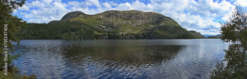 View of lake Tengesdalsvatnet in Norway, Europe 