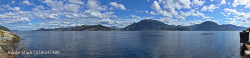 View of Lysefjord at Lauvvik in Norway, Europe 