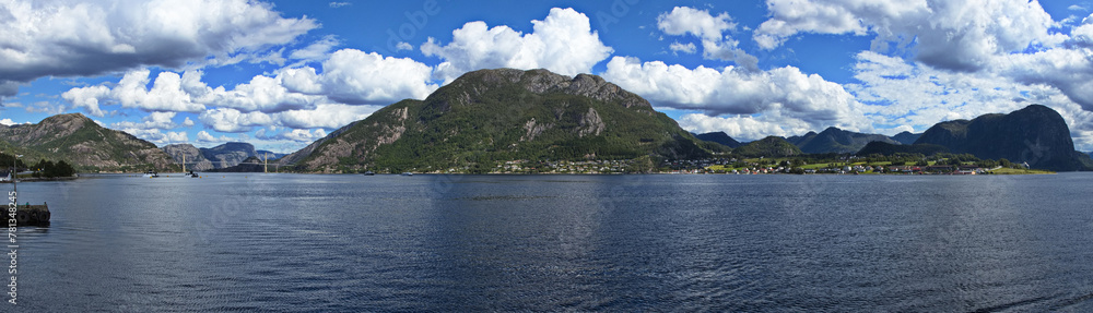View of Forsand at Lysefjord in Norway, Europe
