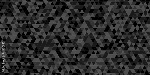 Vector geometric seamless technology gray and black triangle background. Abstract digital grid light pattern dark black and gray Polygon Mosaic triangle Background, business and corporate background.