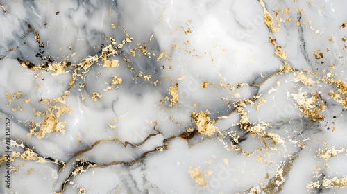 Opulent Marble Texture with Elegant Veins of Golden Luxury Art