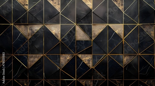 Wallpaper Mural Elegant Velvet Backdrop with Gilded Geometric Patterns Exuding Sophistication and Luxury Torontodigital.ca