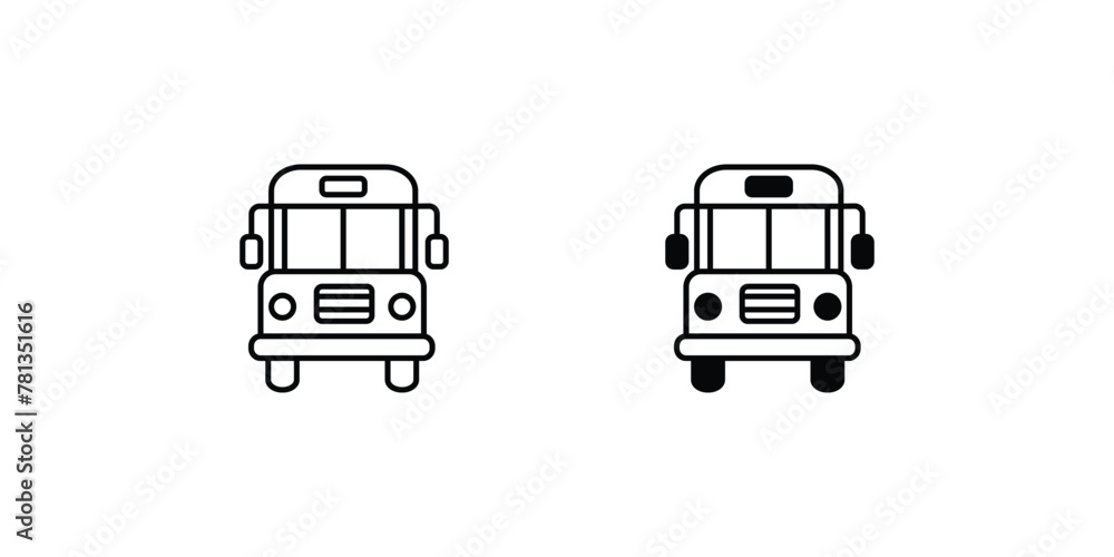 school bus icon with white background vector stock illustration school bus icon with white background vector stock illustration