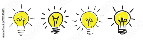 hand drawn illustration of a light bulb