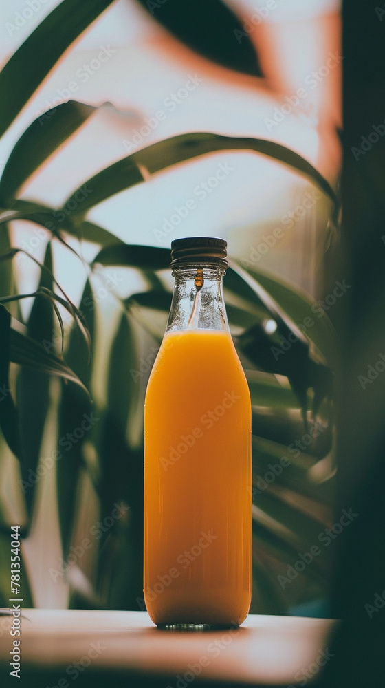 Orange juice bottle Orange juice bottle
