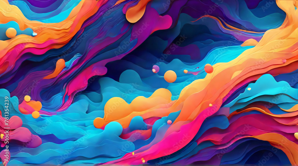 Vibrant Abstract Waves