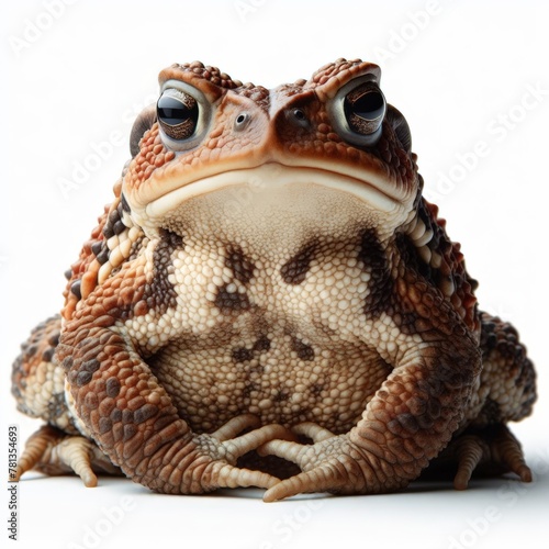 Image of isolated toad against pure white background, ideal for presentations 