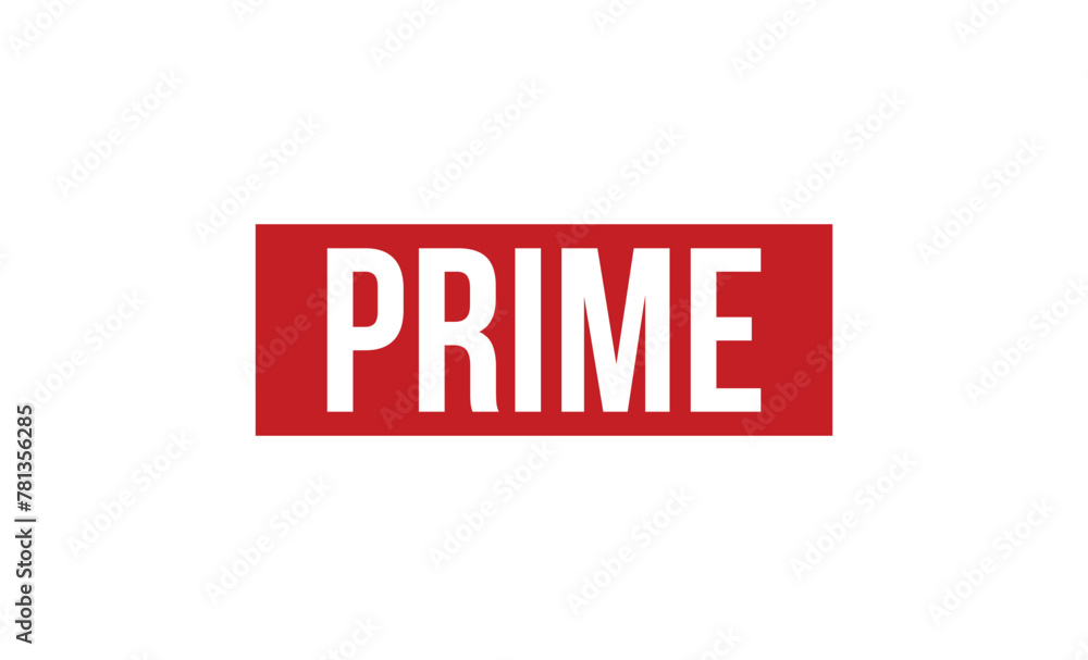 Prime Red Rubber Stamp vector design. Prime Red Rubber Stamp vector design.