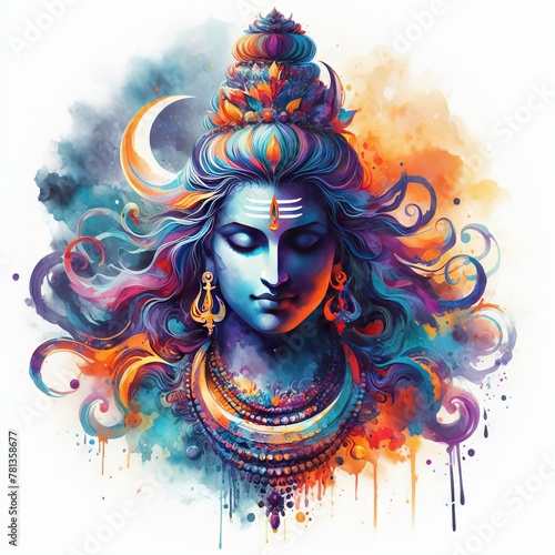 hindu god  on white diwali candle background
