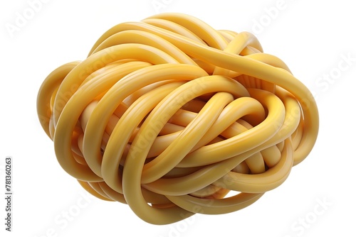 pasta isolated on white background 3D rendering