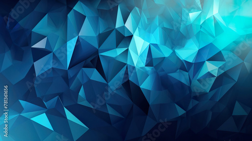 Abstract blue geometric shapes.