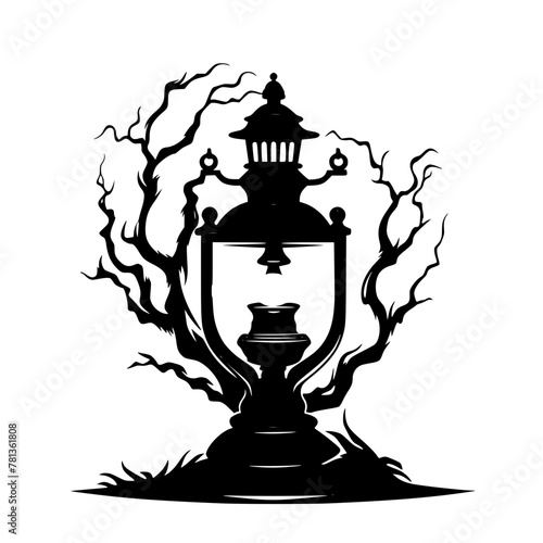 lamp, lantern, isolated, light, old, antique, metal, chess, glass, white, object, vintage, oil, retro, kerosene, black, ancient, candle, king, samovar, equipment, tea, decoration, culture, fire, tradi