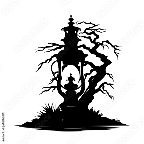 lamp, lantern, isolated, light, old, antique, metal, chess, glass, white, object, vintage, oil, retro, kerosene, black, ancient, candle, king, samovar, equipment, tea, decoration, culture, fire, tradi