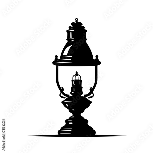 lamp, lantern, isolated, light, old, antique, metal, chess, glass, white, object, vintage, oil, retro, kerosene, black, ancient, candle, king, samovar, equipment, tea, decoration, culture, fire, tradi
