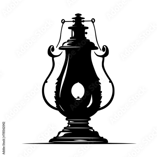 lamp, lantern, isolated, light, old, antique, metal, chess, glass, white, object, vintage, oil, retro, kerosene, black, ancient, candle, king, samovar, equipment, tea, decoration, culture, fire, tradi